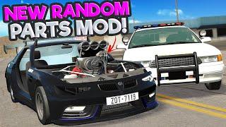 NEW Random Parts Mod Makes for EXCITING Police Chases in BeamNG Drive!