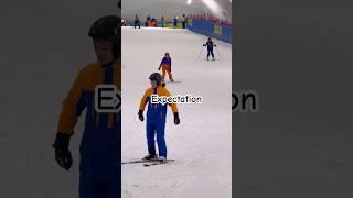 Skiing for the first time, painful buttoms