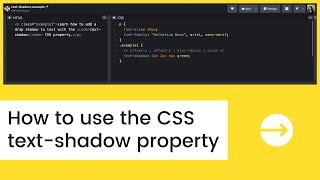 How to use the CSS text-shadow property to add a drop shadow to text