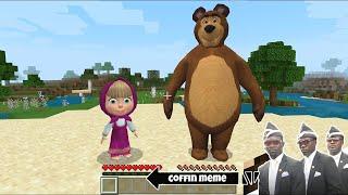 I found Real Masha and the Bear in Minecraft - Coffin Meme