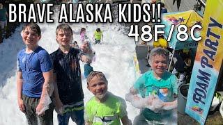 Alaska Kids are Built Different!! | Foam Party @ Only 48F/8C