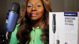 Unboxing Immersion Blender with Whisk ASMR Chewing Gum | Rain Sounds