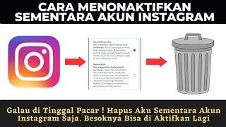 CARA Menonaktifkan Sementara Akun Instagram