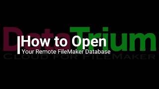 How to Open a Remote FileMaker Database