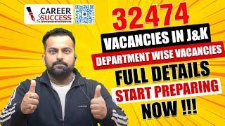 JKSSB Department Wise Vacancies 2025 | FULL DETAILS | Jkssb Jkpsc recruitment 2025