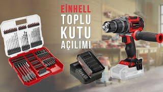 Einhell TP-CD 18/60 Li-i BL-Solo Akülü Vidalama | 18V 2,5Ah PXC Batarya Kiti | XL-CASE 95 Uç Seti