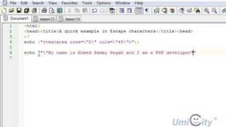 Learning PHP Programming Lesson 9: Escape Characters