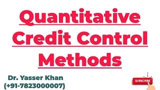 Quantitative Credit Control Methods | Monetary Policy | Quantitative Instruments | Economics | CUET
