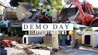 IT'S DEMO DAY!!!!!! Adding an addition to our backyard ! Small home transformation