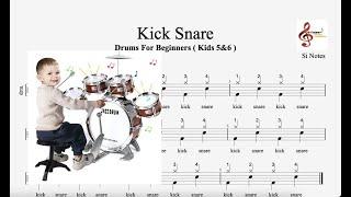 Kick  Snare - Drums For Kids  ( 86bpm & 100bpm )