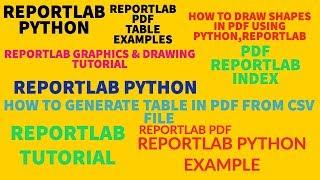 REPORTLAB|REPORTLAB PYTHON TUTORIAL|How To Draw Shapes In Pdf File Using Python|PART:36