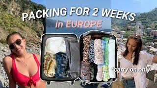 pack with me for 2 weeks in europe *CARRY-ON ONLY