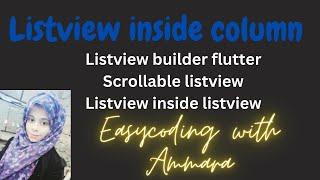 listview builder inside column | dynamic scrollable  listview | horizontal listview tutorial