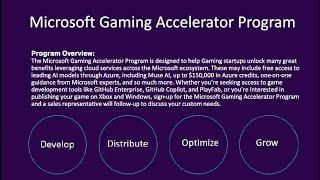 Microsoft Gaming Accelerator Program