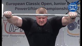 Nakonechnyy Pavlo - 1010.5 kg @ 21 y/o - EPF Classic Championships 2018 - 2nd Place 120+ Jr