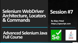 Basic To Advanced Selenium Java Full Course - Session 7 - Selenium Architecture, Locators & Commands