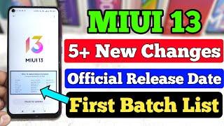 MIUI 13 Official Release Date | 5+ New Features | First Batch Device List MIUI 13