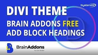 Divi Brain Addons Free Divi Plugin Add Block Headings 