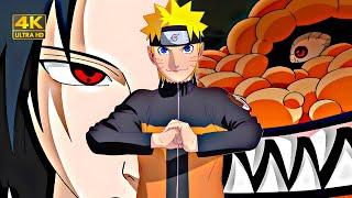 Sasuke went inside Naruto the 9 tiles [4K] Sasuke vs Kakashi team in Hindi