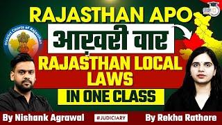 Rajasthan APO Preparation | Complete Rajasthan Local Laws In One Shot