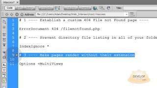 Link to pages without their extension .html .php htaccess tutorial apache server