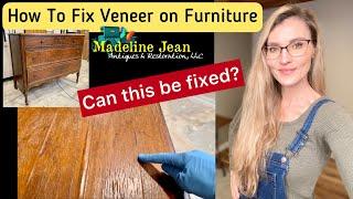 How To Fix Veneer on Furniture - DIY Tutorial