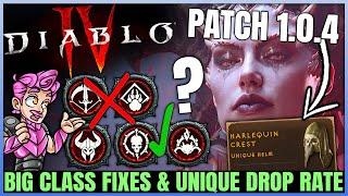 Diablo 4 - WARNING: New BIG Patch 1.0.4, Class Changes, Unique Gear Drop Rate, Helltide Buff & More!