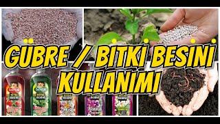 EV BİTKİLERİNDE GÜBRE & BİTKİ BESİNİ KULLANIMI