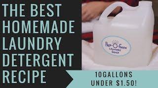 The Best Homemade Liquid Laundry Detergent Recipe (around 13 Cents per Gallon!)