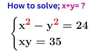 Germany | A nice Math Olympiad Algebra | Square Simplification | Can you solve this x+y=? | #maths