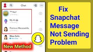 Fix Snapchat Message Not Sending Problem। Message Not Sending on Snapchat Problem Solve