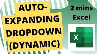 Excel : Create auto-expanding dropdown list (dynamic)