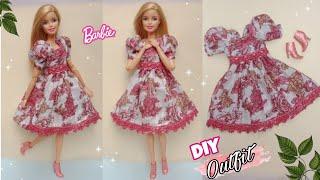 Making beautiful doll fluffy sleeves frock| doll dress making easy |diy Barbie||A-Doll designer️