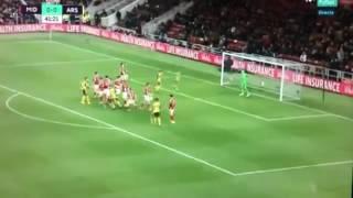 Alexis Sanchez Free kick Goal vs Middlesbrough 1-0