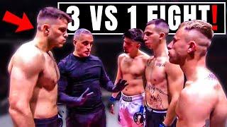 CRAZY 3 VS 1 MMA FIGHT!!! [FULL FIGHT FOOTAGE]