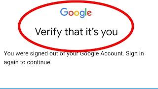 Verify It's You Google Account Problem | Verify It's You Problem