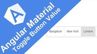 Angular Material - 11 - Fetch Toggle Button Value