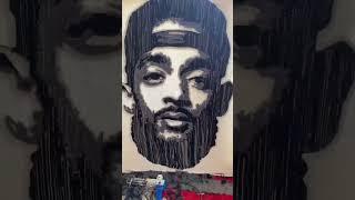 Tufting a Nipsey Hussle rug tutorials #nipseyhussle #rug #tufting#howto #art#cuhmunity #backonfigg