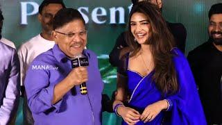 Producer Allu Aravind Fun With Sreeleela | AAY Movie Pre Release Event | Manastars