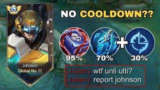 WHEN GLOBAL JOHNSON ABUSE THIS NEW COOLDOWN BUILD AND EMBLEM IN RANKED GAME!!(please try)