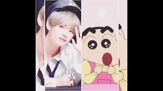 BTS V Vs shinchan who is your favourite person comment below 