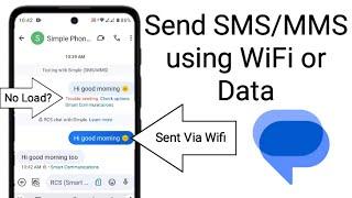 How to send text messages (SMS/MMS) using wifi or data on Google Messages | send SMS without balance