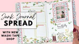 PLAN WITH ME | JUNK JOURNAL SPREAD | THE HAPPY PLANNER