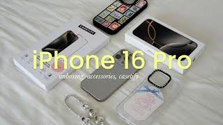 iPhone 16 pro (natural titanium)  unboxing + accessories + camera test (ft. casetify)