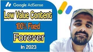 100% Fix Adsense Low-Value Content |Policy Violation | Existing Adsense Account Issues