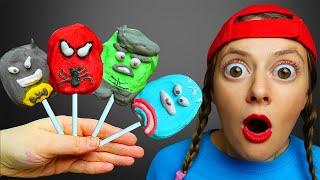 MUKACHU 손가락 가족 노래 먹는 비디오 Lollipops new