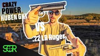 AIRGUN MORE POWERFUL than .22 LR! - the HUBEN GK1 .25 cal