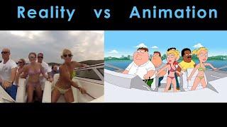 Animation Vs Reality (Family Guy speed boat crash)