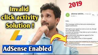 invalid click activity solution | how to enable adsense due to invalid click activity