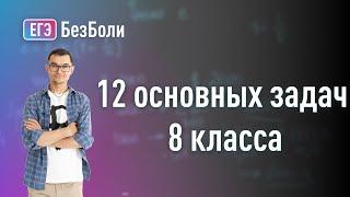 Повторение всего 8 класса профиля за 12 задач.